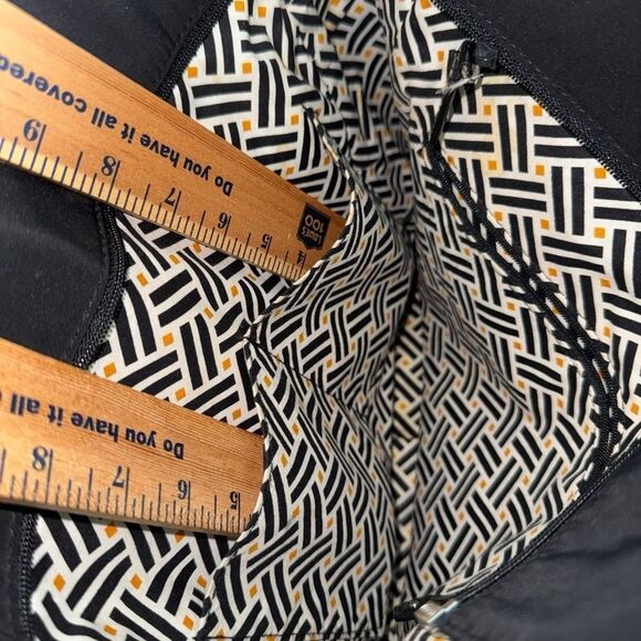 Vera Bradley Black Quilted Zippered Rectangular Bag / Commuter Tote /  Purse - Picture 11 of 16